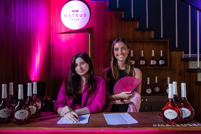 Rosé-pink scenography at the Mateus Rosé 80th anniversary celebration