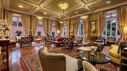 Vidago Palace Four Seasons Room — 18th-century literary-salon lounge